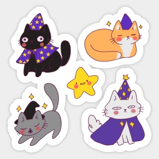Cat wizard pack Sticker